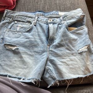 EUC barely worn rag and bone low rise jean shorts